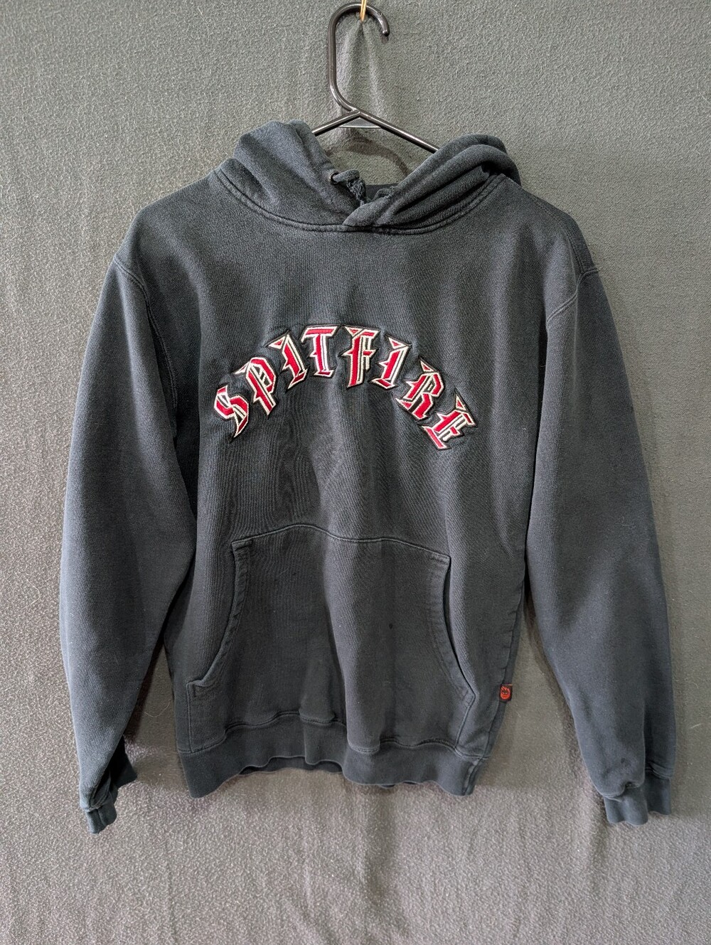 Spitfire Old English Black Hoodie - Men's Size S